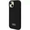 Audi Silicone Case, skirta iPhone 15 Plus / 14 Plus 6,7 inch, juoda, kietas dėklas AU-LSRIP15M-Q3/D1-BK