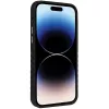 Audi Originali Odinė MagSafe Dėklas iPhone 14 Pro Max 6,7 inch Juodai-Raudonas Kietas Dėklas
