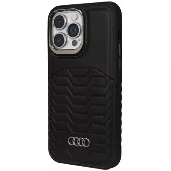 “Audi Synthetic Leather MagSafe Hard Case, skirta iPhone 14 Pro 6,1”, juoda