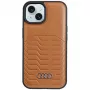 Audi Synthetic Leather MagSafe Hard Case for Apple iPhone 15 Plus / 14 Plus 6.7 inch Brown