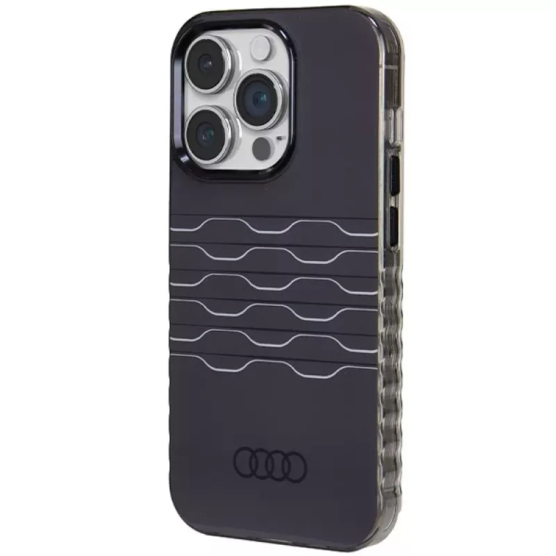 AUDI IML MagSafe Case, skirta iPhone 14 Pro 6.1, juoda, kietas apvalkalas AU-IMLMIP14P-A6/D3-BK