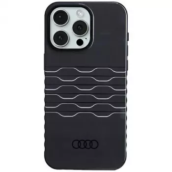 Audi IML MagSafe Dėklas, skirtas iPhone 15 Pro Max 6,7 inch Juodas, Kietas Dėklas