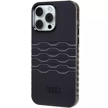 Audi IML MagSafe Dėklas, skirtas iPhone 15 Pro Max 6,7 inch Juodas, Kietas Dėklas