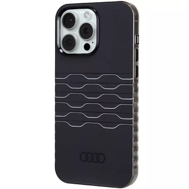 Audi IML MagSafe Dėklas, skirtas iPhone 15 Pro Max 6,7 inch Juodas, Kietas Dėklas