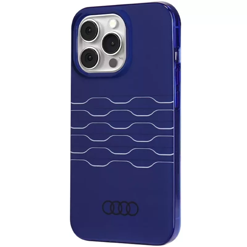 Audi IML MagSafe Case for iPhone 13 Pro Max 6.7 inch Navy Blue Hardcase