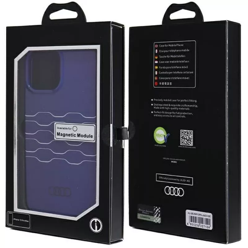 Audi IML MagSafe Case for iPhone 13 Pro Max 6.7 inch Navy Blue Hardcase