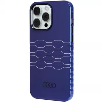 Audi IML MagSafe Dėklas, skirtas iPhone 15 Pro Max 6,7 inch Navy Blue, kietas dėklas