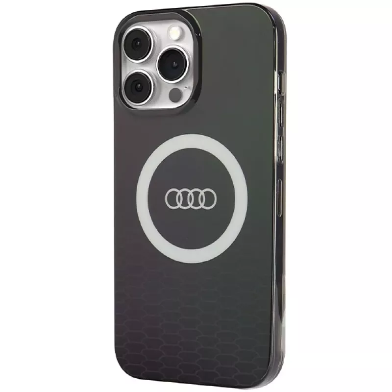 Audi IML Big Logo MagSafe Dėklas iPhone 13 Pro Max 6.7 Juodas Kietasis Dėklas