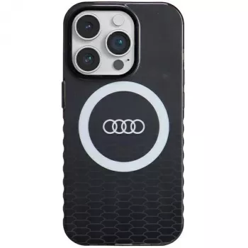 Audi IML Big Logo MagSafe Case, skirta iPhone 14 Pro 6.1 inch juoda, kietas dėklas