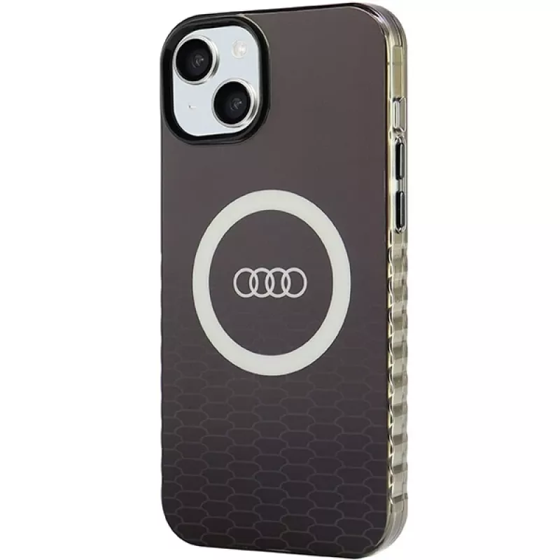 Audi IML Big Logo MagSafe Case for iPhone 15 Plus / 14 Plus 6.7 inch Black Hard Case