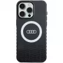 Audi IML Big Logo MagSafe dėklas, skirtas iPhone 15 Pro Max 6,7 inch juodas, kietas dėklas