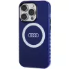 Audi IML Big Logo MagSafe Dėklas, skirtas iPhone 14 Pro 6.1, tamsiai mėlynas, kietas dėklas AU-IMLMIP14P-Q5/D2-BE