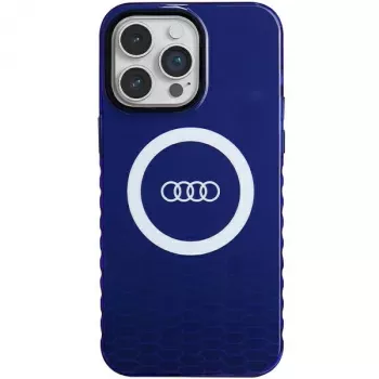 Audi IML Big Logo MagSafe Case, iPhone 14 Pro Max 6,7 inch, Navy Blue, Hardcase
