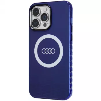 Audi IML Big Logo MagSafe Case, iPhone 14 Pro Max 6,7 inch, Navy Blue, Hardcase