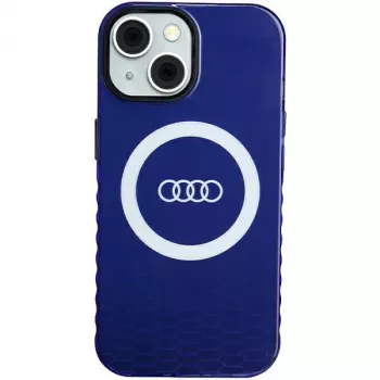 Audi IML Big Logo MagSafe Case, skirta iPhone 15 / 14 / 13 6.1 inch, Navy Blue, kietas dėklas