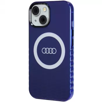 Audi IML Big Logo MagSafe Case, skirta iPhone 15 / 14 / 13 6.1 inch, Navy Blue, kietas dėklas