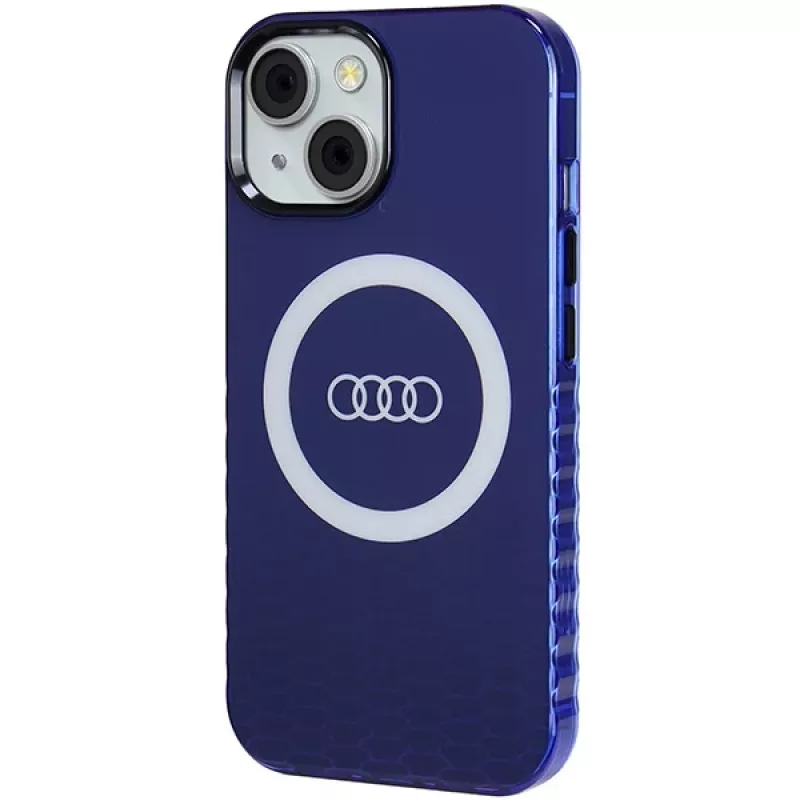Audi IML Big Logo MagSafe Case, skirta iPhone 15 / 14 / 13 6.1 inch, Navy Blue, kietas dėklas
