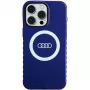 Audi IML Big Logo MagSafe Dėklas, skirtas iPhone 15 Pro Max 6.7, tamsiai mėlynas, kietas dėklas AU-IMLMIP15PM-Q5/D2-BE
