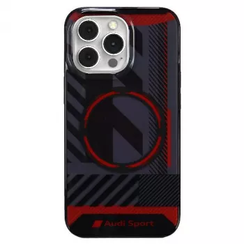 Audi IML Sport MagSafe dėklas, skirtas iPhone 13 Pro Max 6,7 inch juodas, kietas dėklas