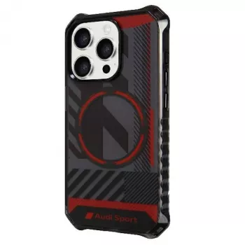 Audi IML Sport MagSafe Dėklas iPhone 15 Pro 6.1 Juodas Kietas Dėklas