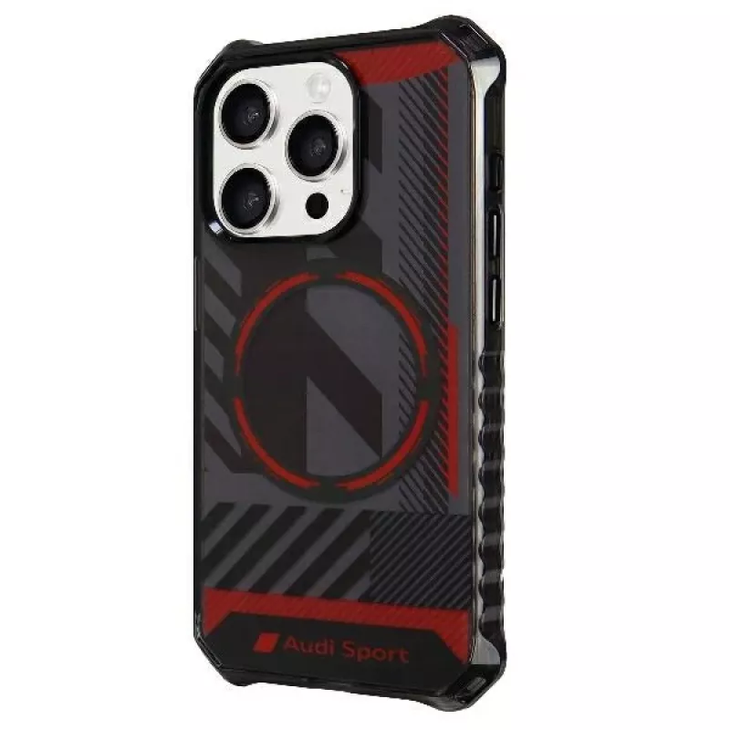 Audi IML Sport MagSafe Dėklas iPhone 15 Pro 6.1 Juodas Kietas Dėklas