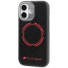 Audi RSQ Carbon Fiber Sport Red Circle MagSafe Case, iPhone 17, juoda