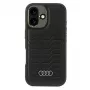 Audi Synthetic Leather MagSafe Hard Case, skirta Apple iPhone 16 6.1 - Juoda