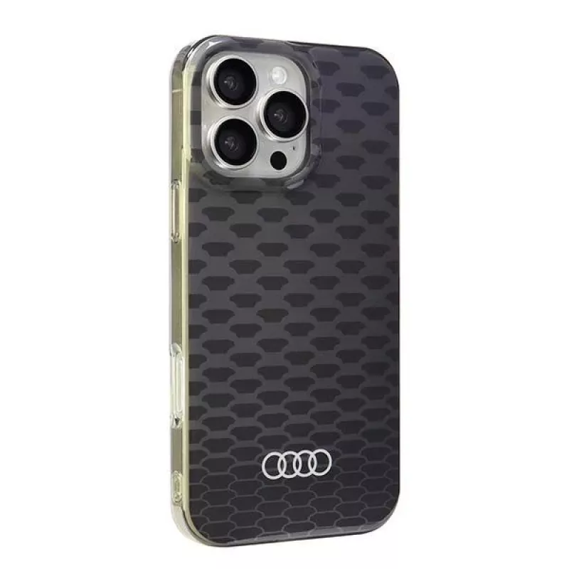 Audi IML Stitching Pattern MagSafe Hard Case, skirta Apple iPhone 16 Pro Max 6.9 inch - juoda