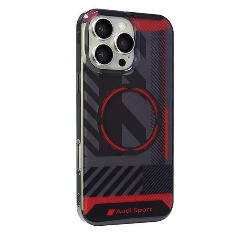 Audi IML Sport MagSafe Hard Case, skirta iPhone 16 Pro Max 6.9 inch - juoda