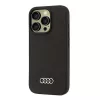 Audi Silicone Case for Apple iPhone 16 Pro 6.3 inch Black Hard Back Cover AU-LSRIP16P-Q3/D1-BK