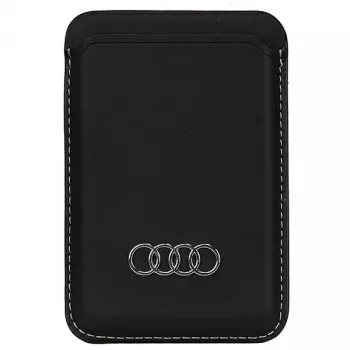 Audi odinė kortelių piniginė su kortelių lizdu, juoda, MagSafe AU-MSCH-Q3/D1-BK