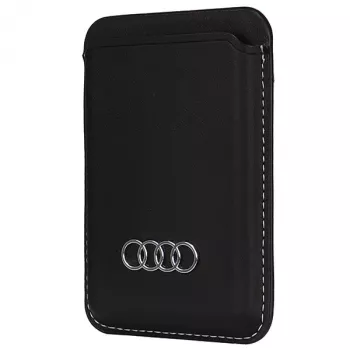 Audi odinė kortelių piniginė su kortelių lizdu, juoda, MagSafe AU-MSCH-Q3/D1-BK