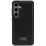 Audi Synthetic Leather MagSafe Hard Case, skirta Samsung Galaxy S24, juoda