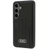 Audi Synthetic Leather MagSafe Hard Case, skirta Samsung Galaxy S24, juoda