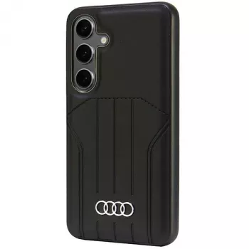 Audi Synthetic Leather MagSafe Hard Case, skirta Samsung Galaxy S24, juoda