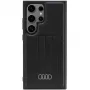 AUDI Synthetic Leather MagSafe Hard Case, skirta Samsung Galaxy S24 Ultra, juoda