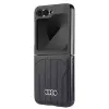 Audi Synthetic Leather MagSafe Hard Case for Samsung Galaxy Z Flip 6, Black, AU-TPUPCFlip6-Q5/D1-BK