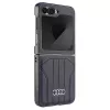 Audi Synthetic Leather MagSafe Hard Case for Samsung Galaxy Z Flip 6, Black, AU-TPUPCFlip6-Q5/D1-BK