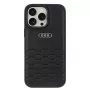 Audi Synthetic Leather Hard Case, skirta Apple iPhone 16 Pro Max 6.9 inch - juoda