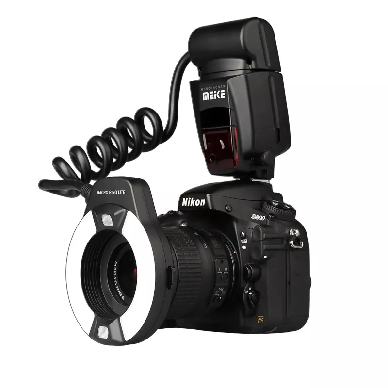 Meike MK-14EXT-C Makro žiedo blykstė, skirta Canon E-TTL/E-TTL II