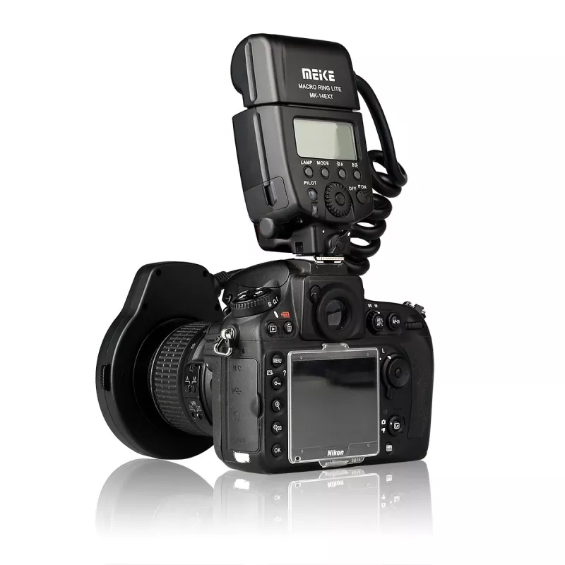 Meike MK-14EXT-C Makro žiedo blykstė, skirta Canon E-TTL/E-TTL II