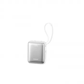 Powerbank Joyroom JR-PBF27 10000mAh 22.5W su įmontuotais USB-C ir Lightning kabeliais - balta
