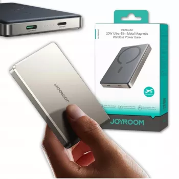Powerbank Joyroom JR-PBM08 Pro 22.5W 10000mAh su belaidžiu įkrovimu 2x USB-C - Titanium