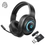 QCY Heroad V200 Tri-Mode Gaming Headset su 7.1 erdviniu garsu, 240 h baterija, nuimamu mikrofonu - Juoda