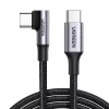 UGREEN USB-C į USB-C Kampinis Laidas US334 5A PD 100W 2m Juodas