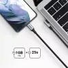 UGREEN USB-C į USB-C Kampinis Laidas US334 5A PD 100W 2m Juodas