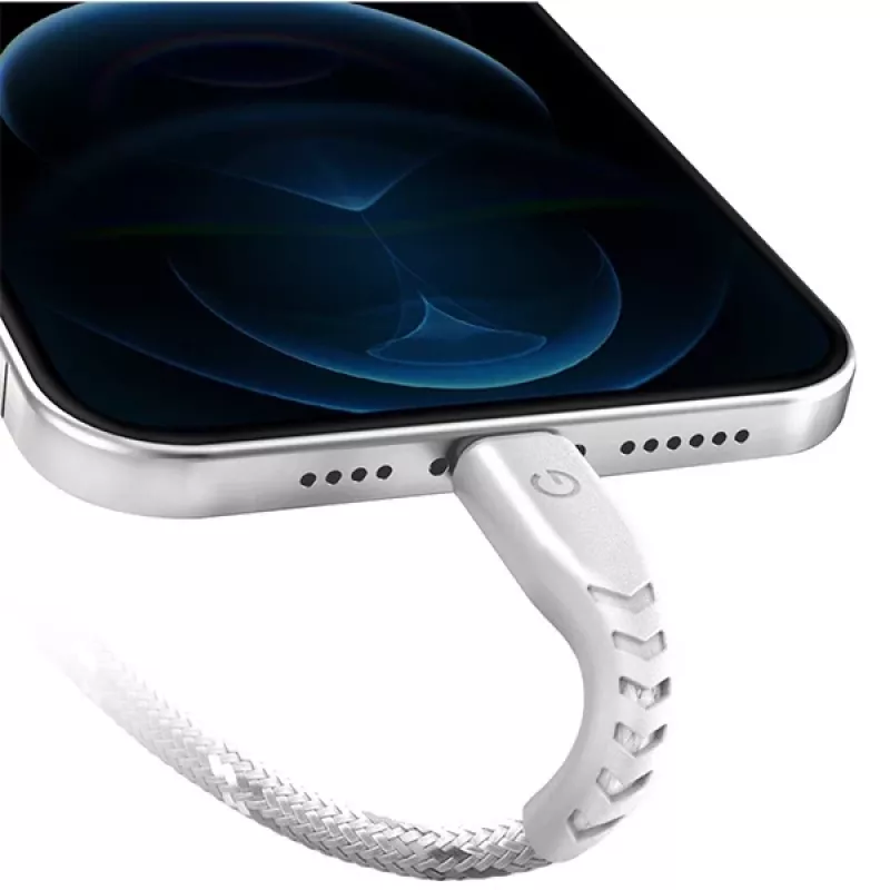 ENERGEA Nyloflex USB-C į Lightning laidas 1,5 m baltas (MFI sertifikuotas)