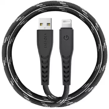ENERGEA Nyloflex USB-A to Lightning Charge and Sync Cable C89 MFi 1.5m Black