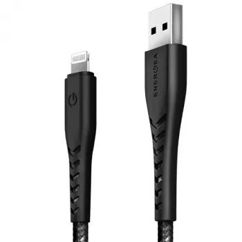 ENERGEA Nyloflex USB-A to Lightning Charge and Sync Cable C89 MFi 1.5m Black
