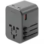 ENERGEA Travelworld Adapter GaN65W 65W 1xUSB-A 2xUSB-C PD PPS QC 3.0 Interchangeable Plugs US/EU/UK Gunmetal Grey